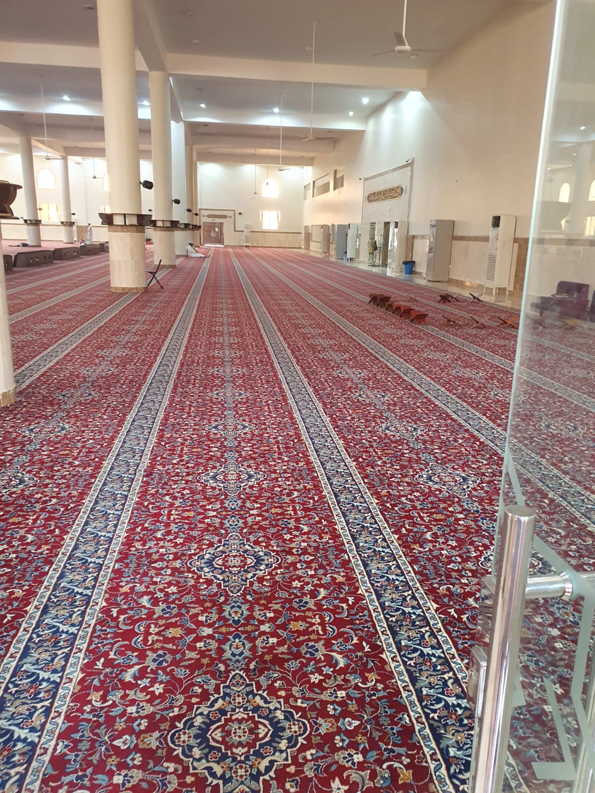 Large Mosque Carpet Installation